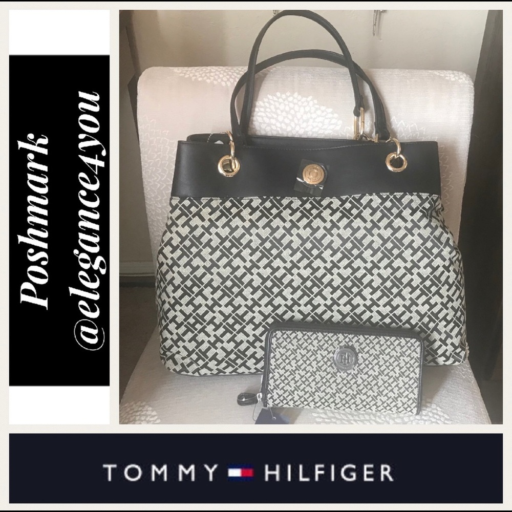 ✨TOMMY HILFIGER✨Tote & Wallet Set! New!